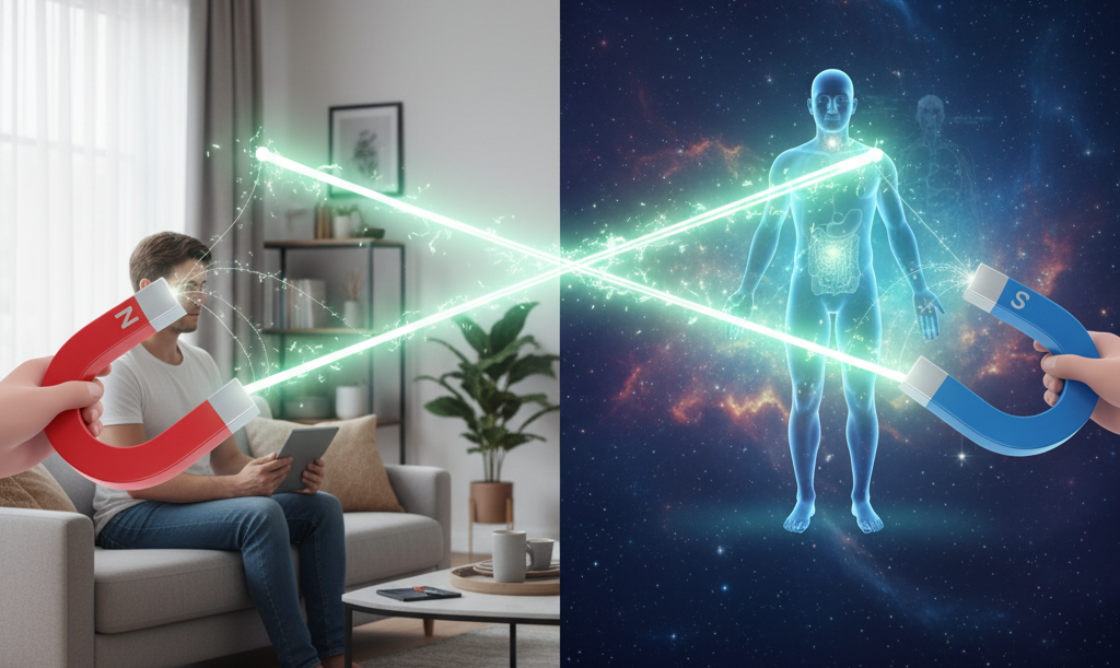 Sesión de biomagnetismo a distancia conectando con la energía del paciente